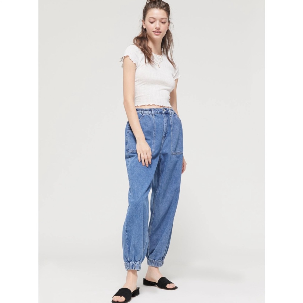 Urban outfitters high-waisted jogger jean